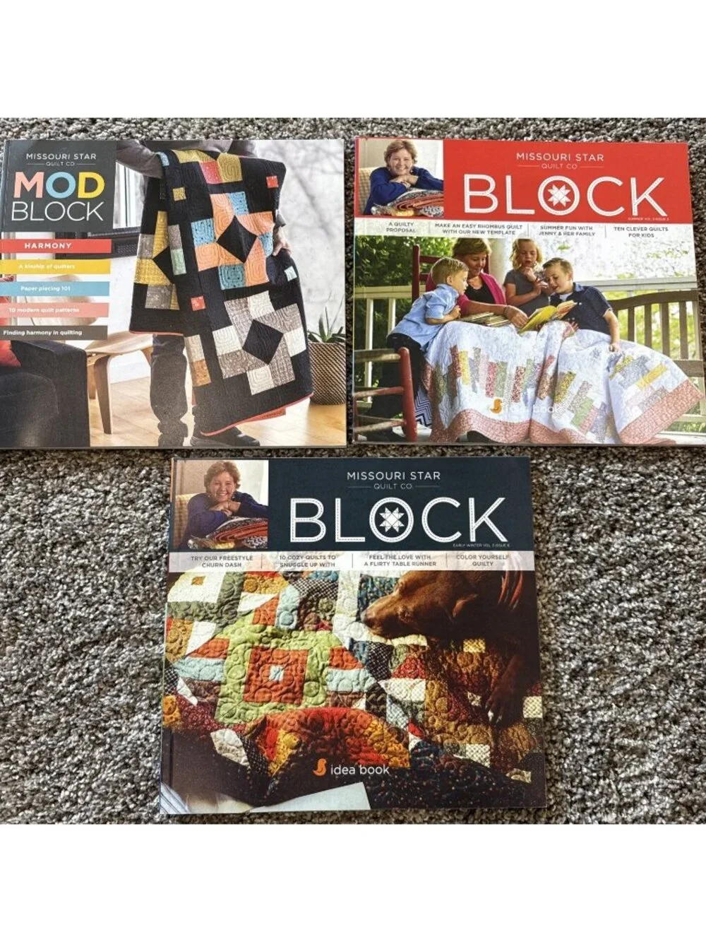 Missouri Star Quilt Co Block Magazine 2016 Vol 3 Issues 1, 3 & 6 Harmony Idea